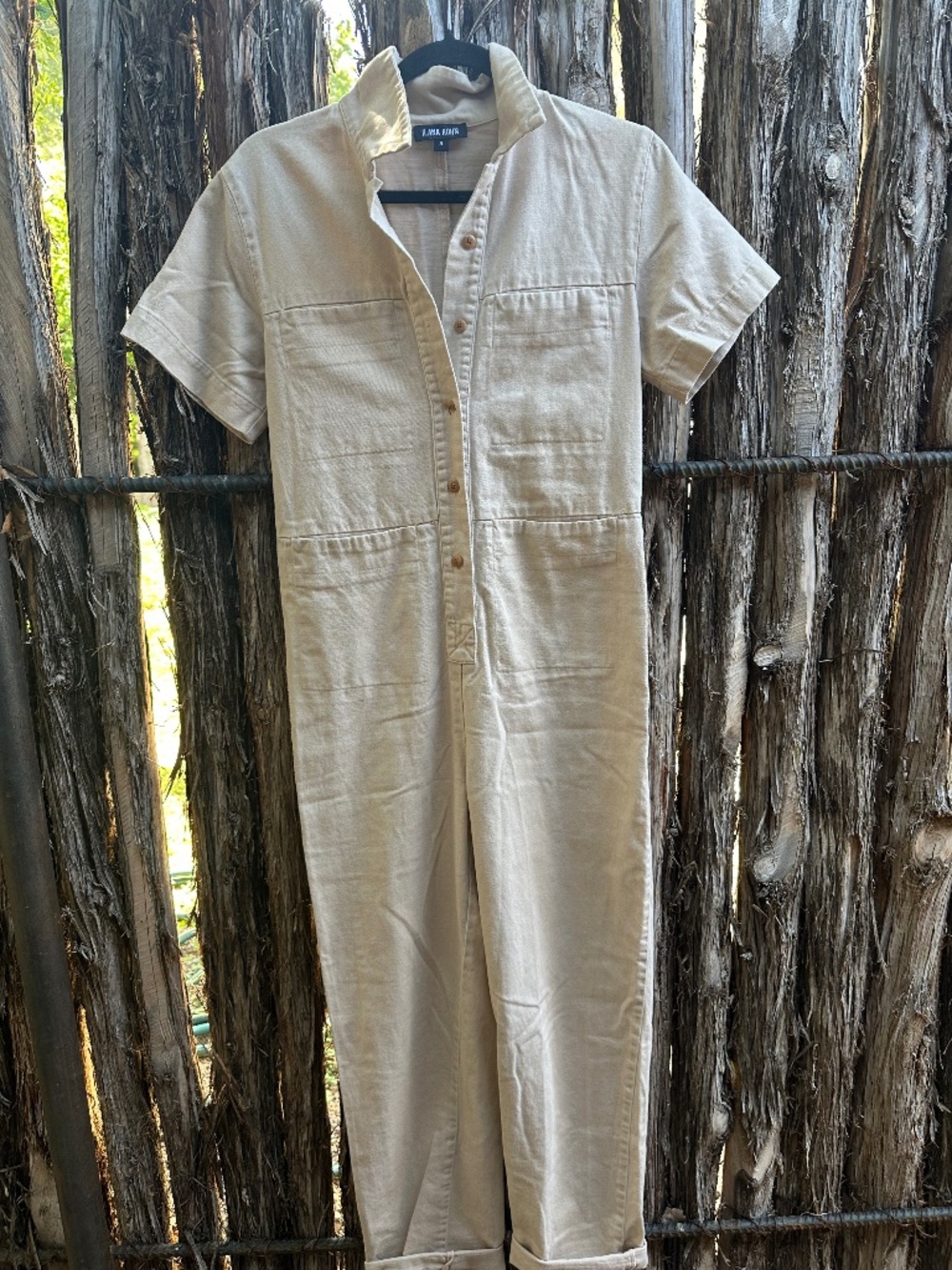Ilana Kohn Cotton Jumpsuit in Color Sand, Sz 4